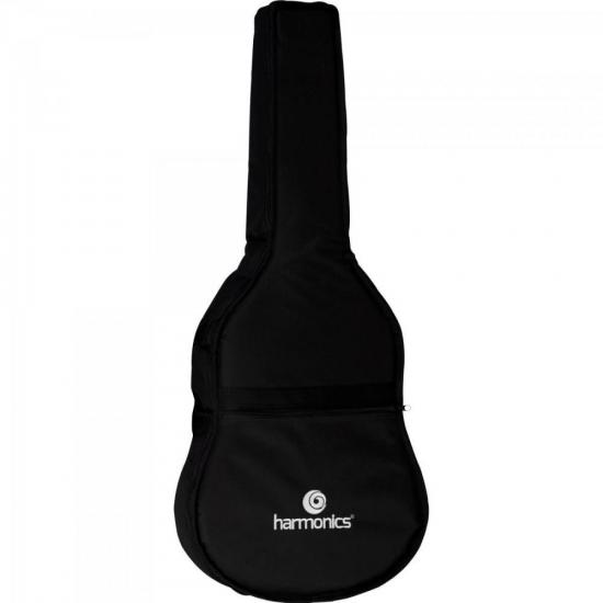 Capa Violão Folk Nylon Luxo Preto HARMONICS Capa Violão Folk Nylon Luxo Preto HARMONICS