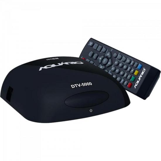 Conversor Digital S/ Cabo DTV5000 Preto AQUARIO Conversor Digital S/ Cabo DTV5000 Preto AQUARIO