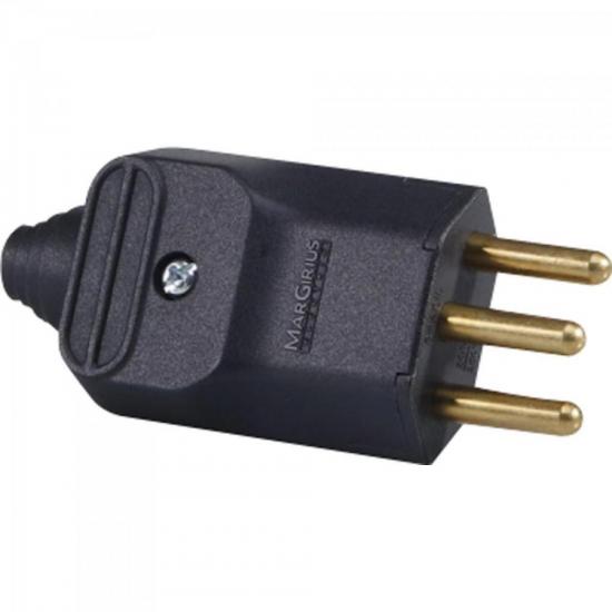 Plugue 2P+T 20A Preto MARGIRIUS Plugue 2P+T 20A Preto MARGIRIUS