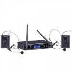 Microfone Headset Sem Fio Duplo Kru220h Preto KARSECT Microfone Headset Sem Fio Duplo Kru220h Preto KARSECT