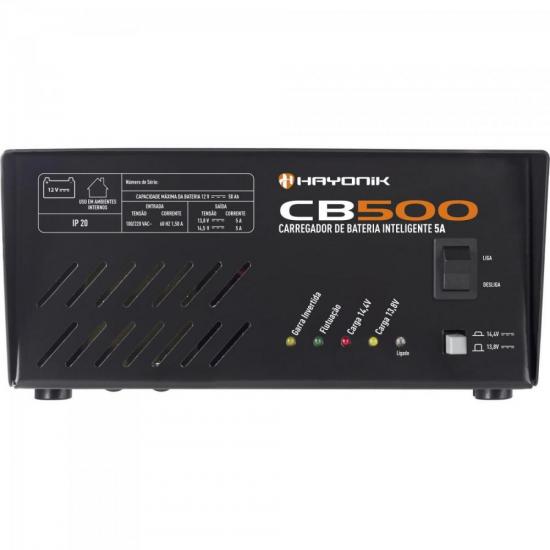 Carregador de Bateria Inteligente 5A CB500 HAYONIK Carregador de Bateria Inteligente 5A CB500 HAYONIK