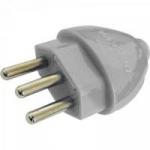 Plugue 2P+T 10A/250V Cinza DANEVA
