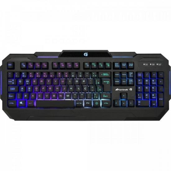 Teclado Gamer Pro K1 RGB Preto FORTREK Teclado Gamer Pro K1 RGB Preto FORTREK