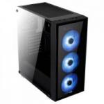 Gabinete Mid Tower ATX QUARTZ RGB Preto AEROCOOL Gabinete Mid Tower ATX QUARTZ RGB Preto AEROCOOL