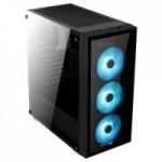Gabinete Mid Tower ATX QUARTZ RGB Preto AEROCOOL Gabinete Mid Tower ATX QUARTZ RGB Preto AEROCOOL