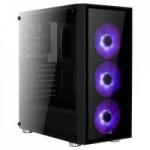 Gabinete Mid Tower ATX QUARTZ RGB Preto AEROCOOL Gabinete Mid Tower ATX QUARTZ RGB Preto AEROCOOL
