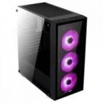 Gabinete Mid Tower ATX QUARTZ RGB Preto AEROCOOL Gabinete Mid Tower ATX QUARTZ RGB Preto AEROCOOL