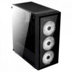 Gabinete Mid Tower ATX QUARTZ RGB Preto AEROCOOL Gabinete Mid Tower ATX QUARTZ RGB Preto AEROCOOL