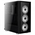 Gabinete Mid Tower ATX QUARTZ RGB Preto AEROCOOL Gabinete Mid Tower ATX QUARTZ RGB Preto AEROCOOL