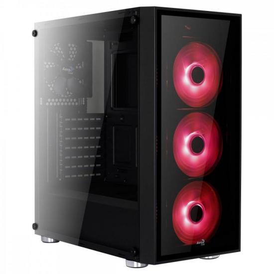 Gabinete Mid Tower ATX QUARTZ RGB Preto AEROCOOL Gabinete Mid Tower ATX QUARTZ RGB Preto AEROCOOL