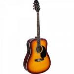 Violão Eletroacústico Dreadnought Folk Aço GD-1 Tobacco Sunburst GIANNINI