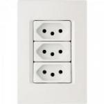 Tomada Tripla 4x2 c/ 3 Tomadas 2P+T 20A 250V Tablet Branco TRAMONTINA