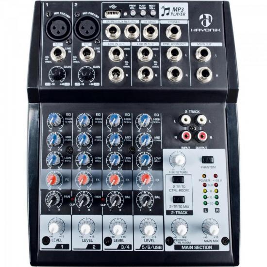 MESA DE SOM HAYONIK HMX-108 USB 8 CANAIS MESA DE SOM HAYONIK HMX-108 USB 8 CANAIS