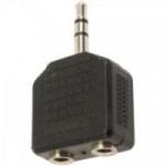 Adaptador 2 P2 Stereo x P2 Stereo Niquelado GENÉRICO