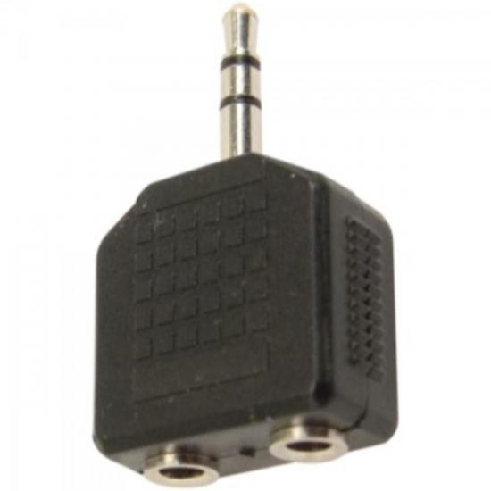 Adaptador 2 P2 Stereo x P2 Stereo Niquelado GENÉRICO Adaptador 2 P2 Stereo x P2 Stereo Niquelado GENÉRICO