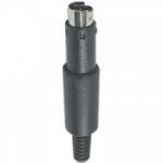 Plug Mini Din Macho 4 Pinos Preto 81413 GENÉRICO