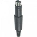 Plug Mini Din Macho 6 Pinos 81414 Preto GENÉRICO
