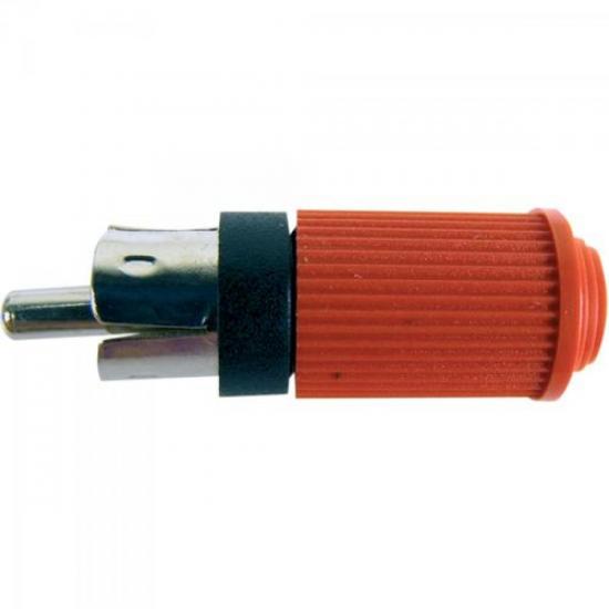 Plug RCA Macho 122 Vermelho EMETAL Plug RCA Macho 122 Vermelho EMETAL