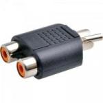 Adaptador 2 RCA Fêmea x 1 RCA Macho Niquelado GENÉRICO